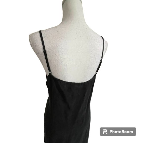ZARA Spaghetti Straps Midi/Maxi Minimalist LBD Slip Black  Dress - Picture 3 of 14